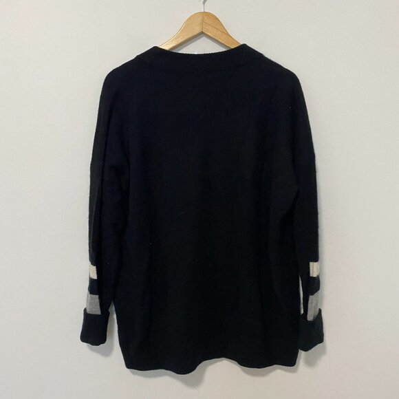 Minnie Rose Black Stripe Button Sweater Size XL - Picture 6 of 6